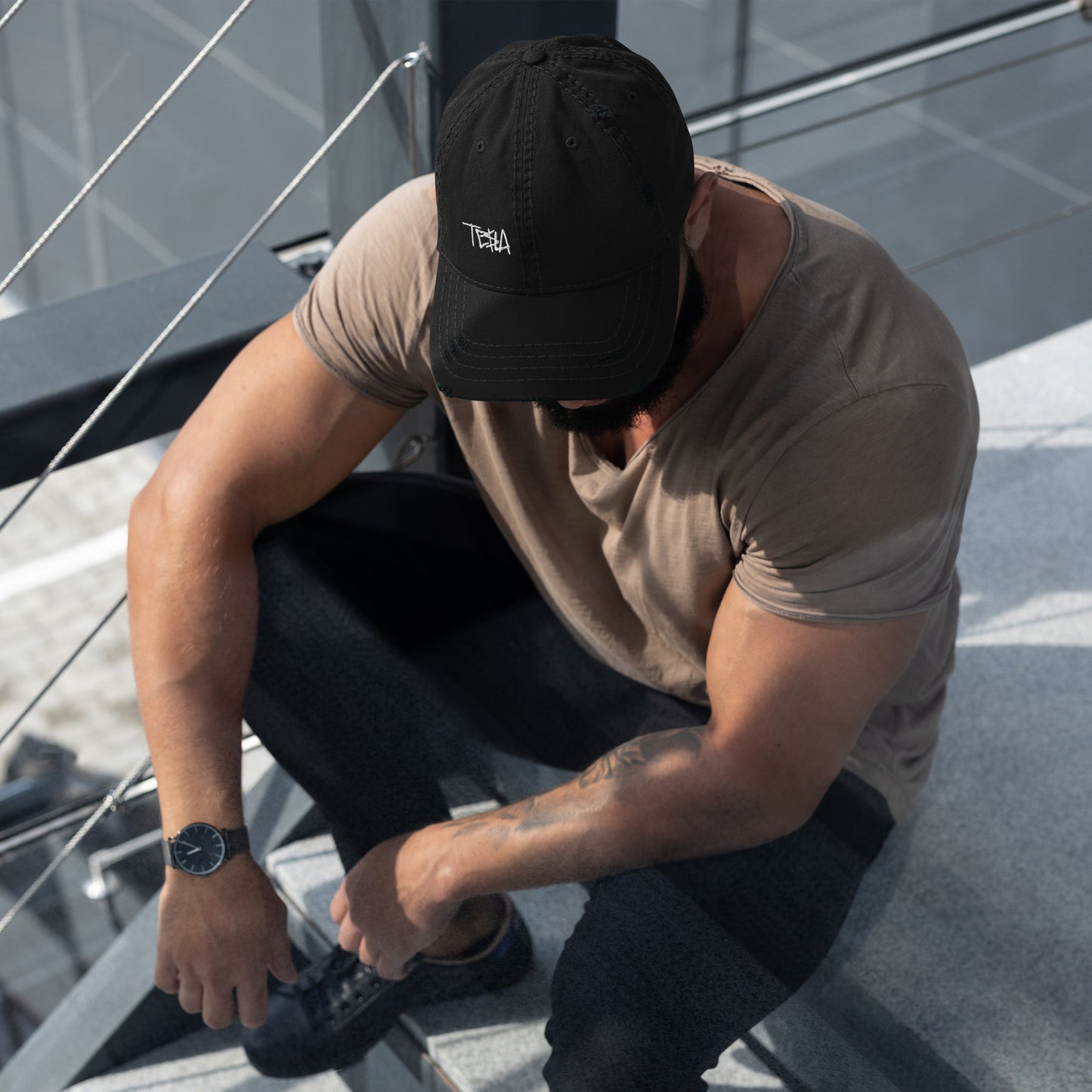 TELSA Distressed Dad Hat